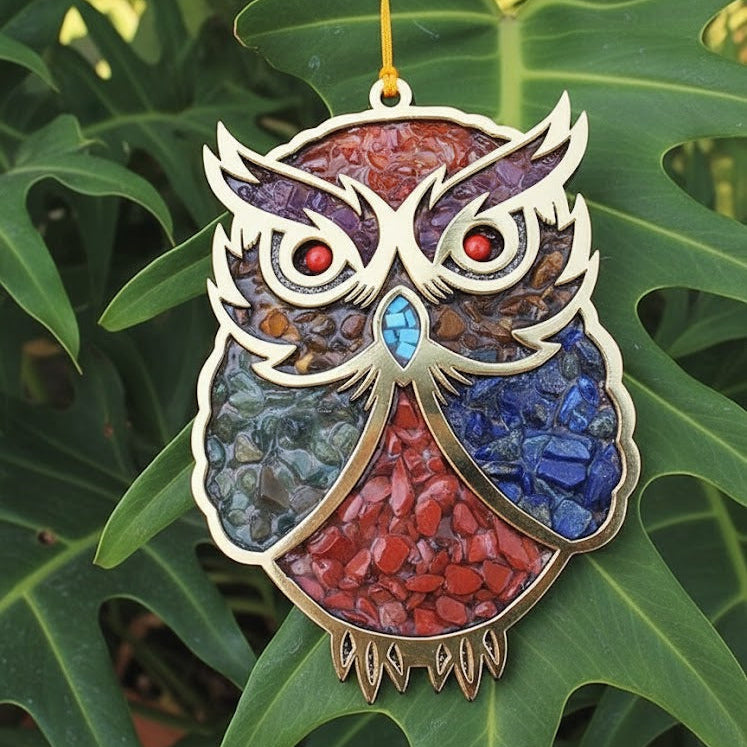 🦉7 Chakra Owl Wall Hanging – Vastu Evil Eye