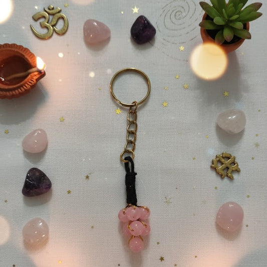 ❤️ Rose Quartz Love Harmony Crystal Keychain
