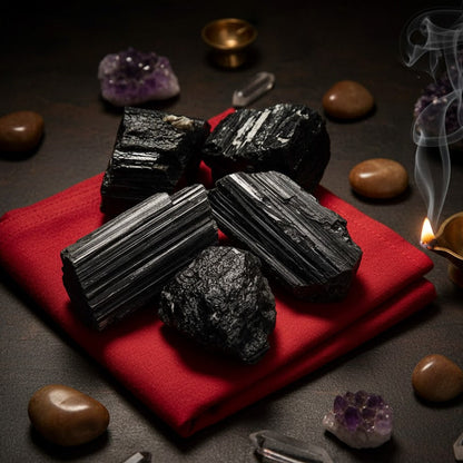 Black Tourmaline Healing Stone – Protection, Purification & Energy Shield Crystal