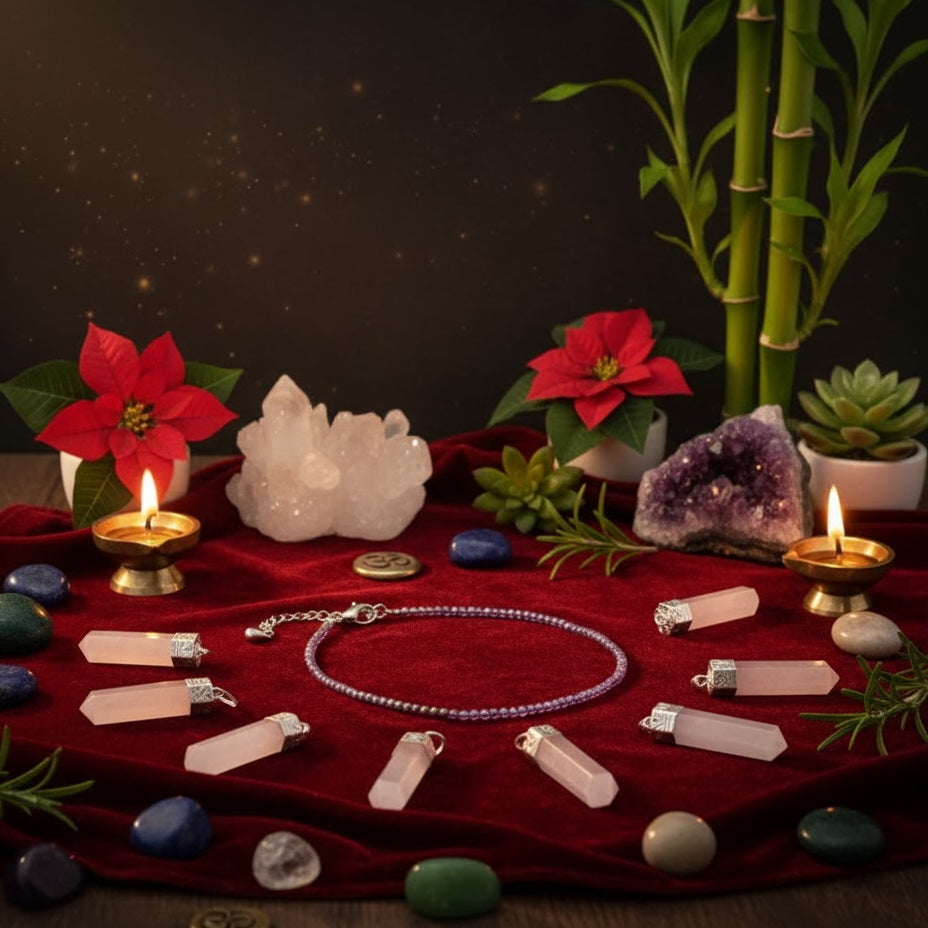 Enchanted Princess Aura Set with Rose Quartz Pendent