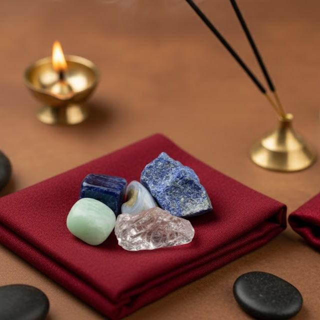 Throat Chakra Stone Set – Communication, Truth & Self-Expression Crystals