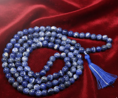 Sodalite 108 Bead Mala – For Clarity & Meditation
