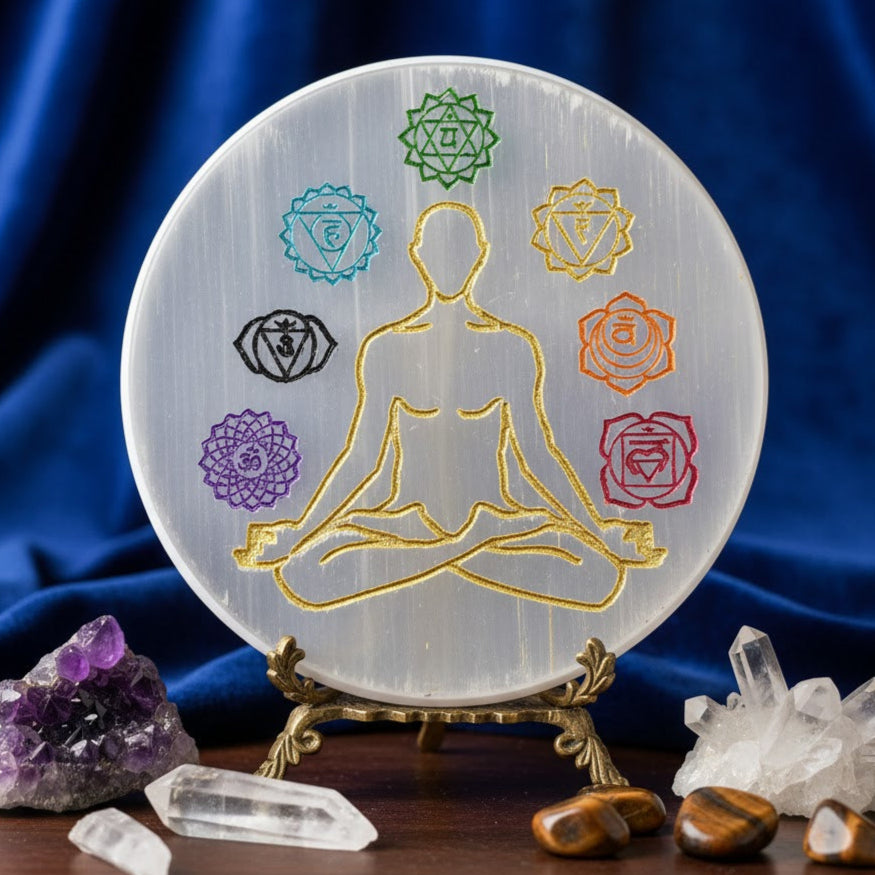 Selenite Plate - Engraved Charging Plate