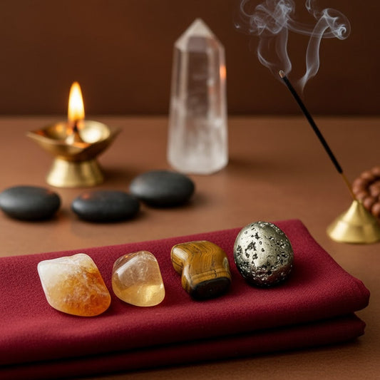 Solar Plexus Chakra Stone Set – Confidence, Power & Success Crystals