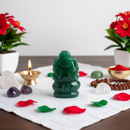 Green Aventurine Small Ganesha – Luck & Prosperity Idol