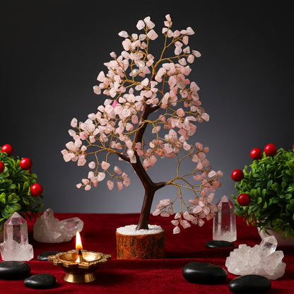 ❤️ Rose Quartz – Love & Emotional Healing Crystal Tree