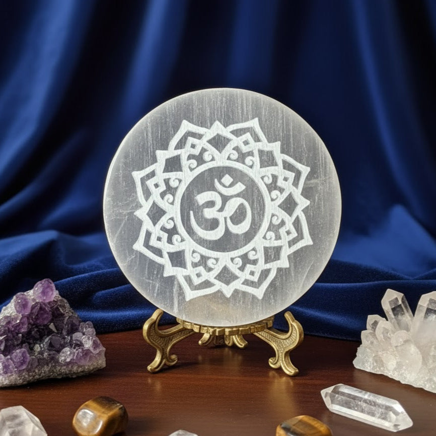 Selenite Plate - Engraved Charging Plate