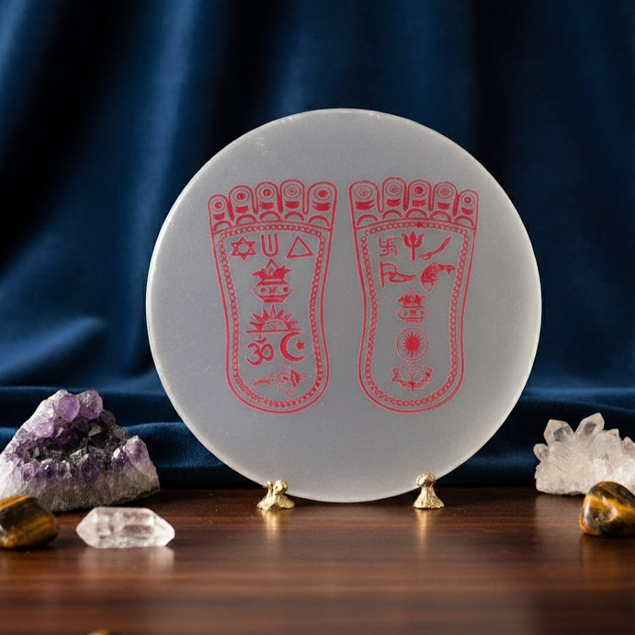 Selenite Plate - Engraved Charging Plate